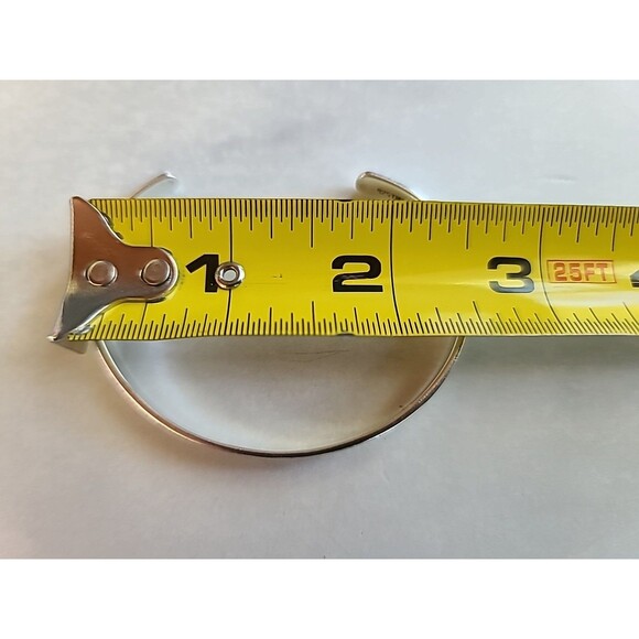 Thailand 925 Sterling Silver Believe Cuff Bracelet Vintage - Picture 7 of 10